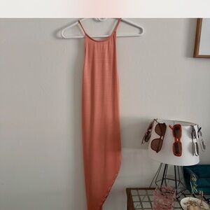 Free People Satin Asymmetric Maxi Top